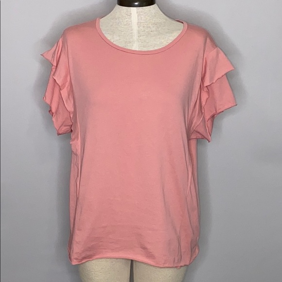 Zara Trafaluc Raw Edge Short Sleeve T Shir… - Picture 1 of 3